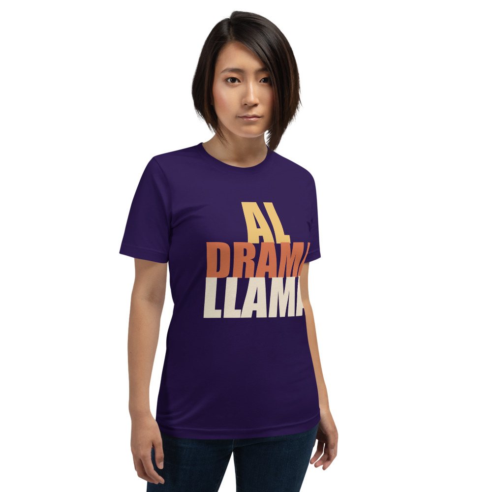 Al Drama Llama Stacked Tee Front