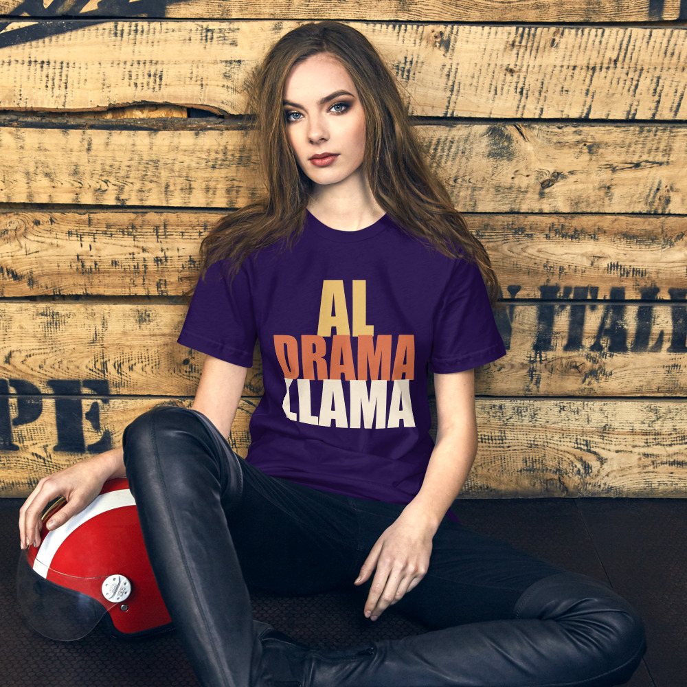 Al Drama Llama Stacked Tee Front
