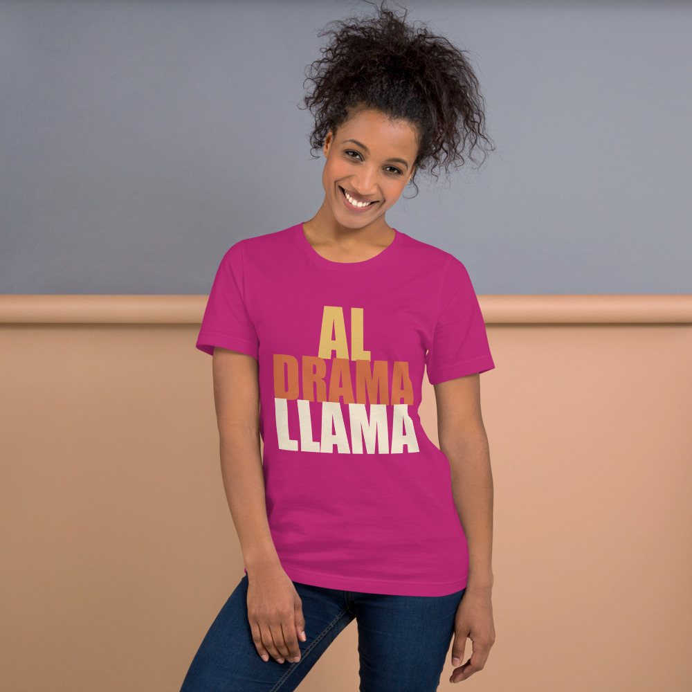 Al Drama Llama Stacked Tee Front