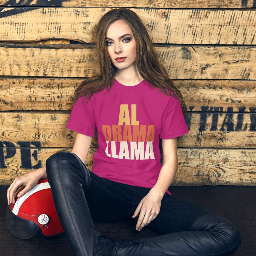 Al Drama Llama Stacked Tee Front