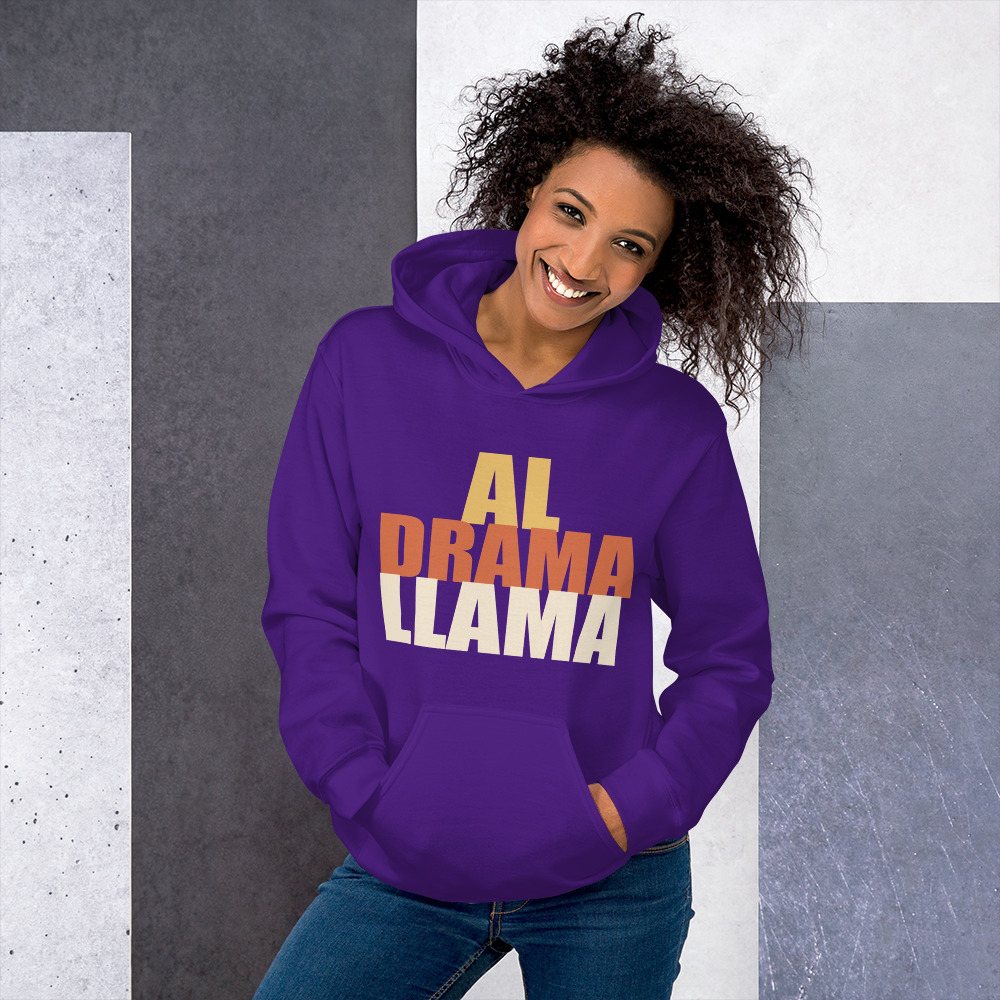Al Drama Llama Stacked Hoodie Front