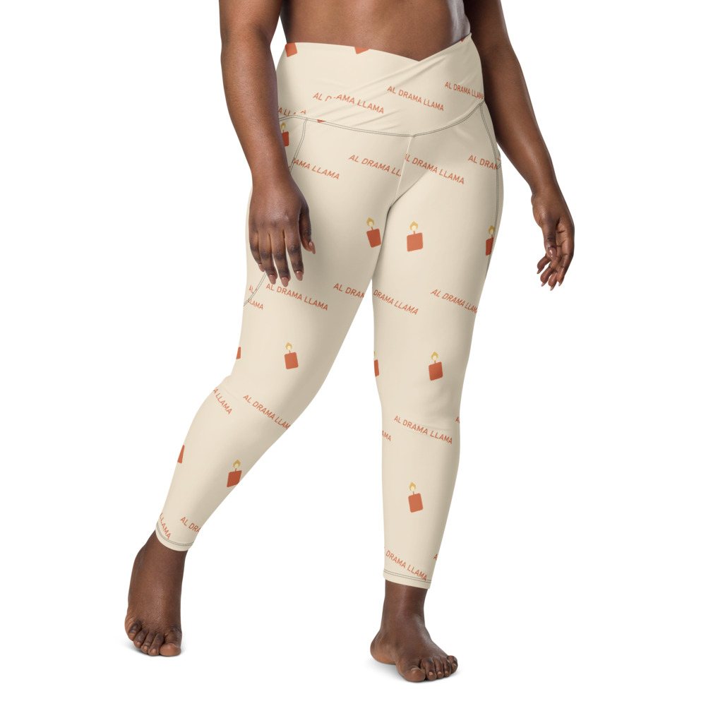 Al Drama Llama Candles Leggings Front