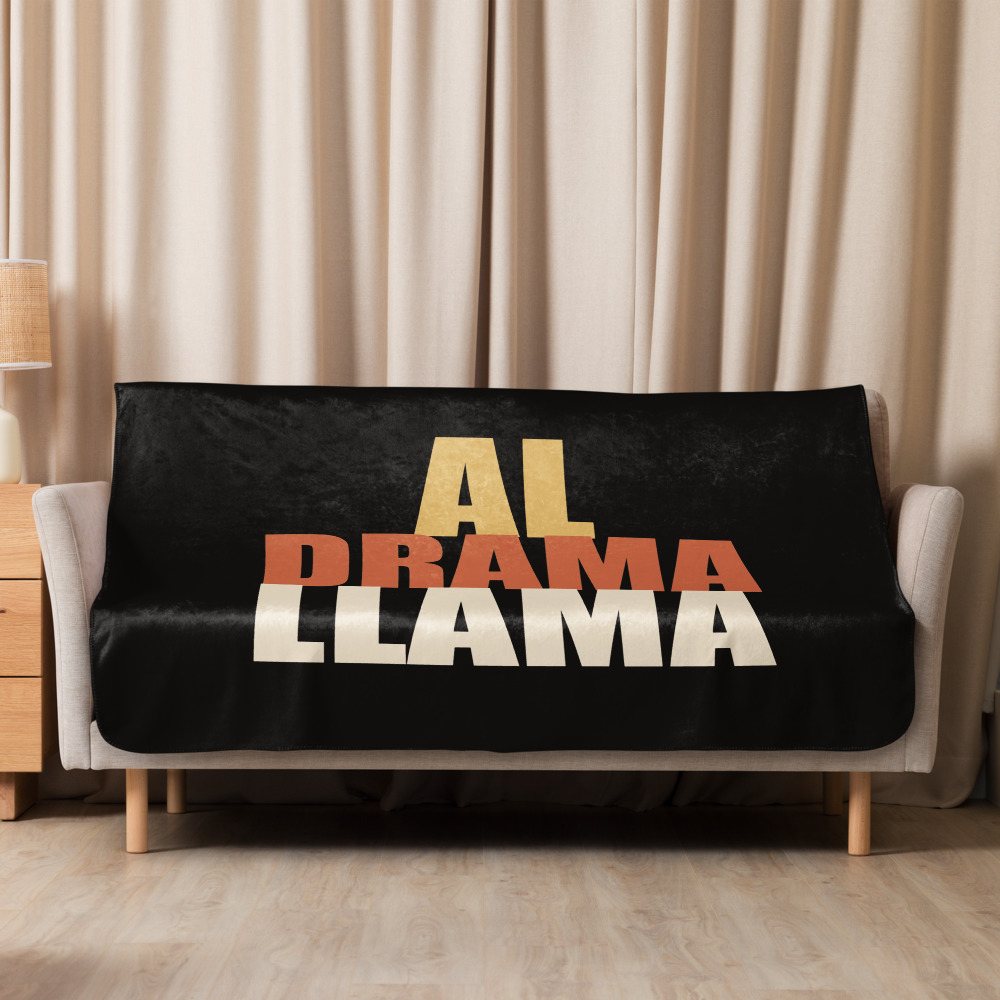 Al Drama Llama Stacked Sherpa Blanket