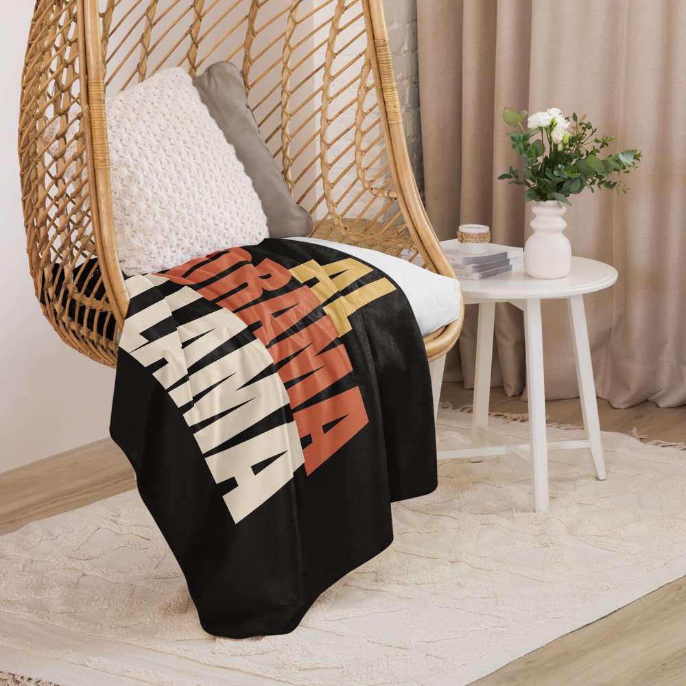 Al Drama Llama Stacked Sherpa Blanket Front