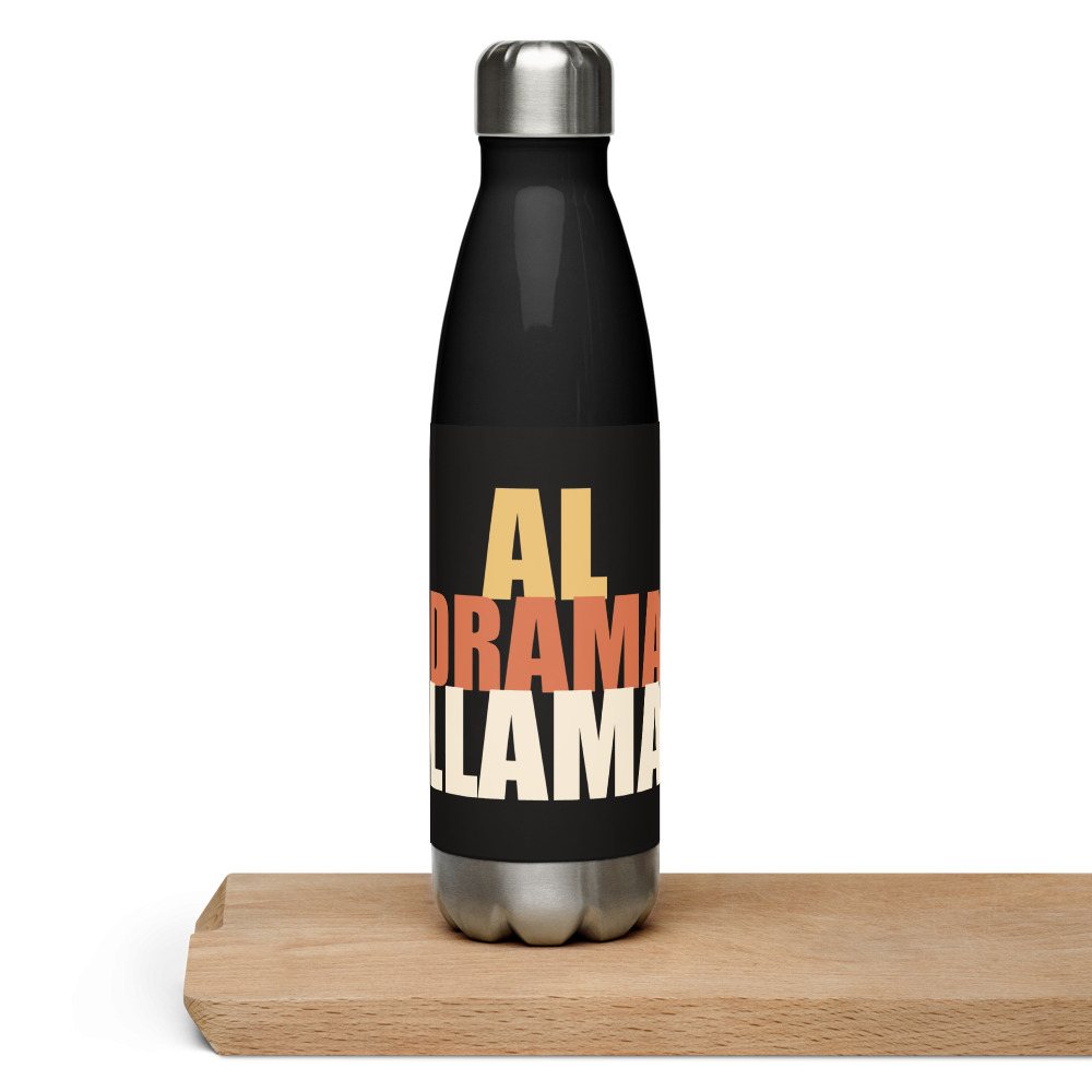 Al Drama Llama Stacked Water Bottle Front