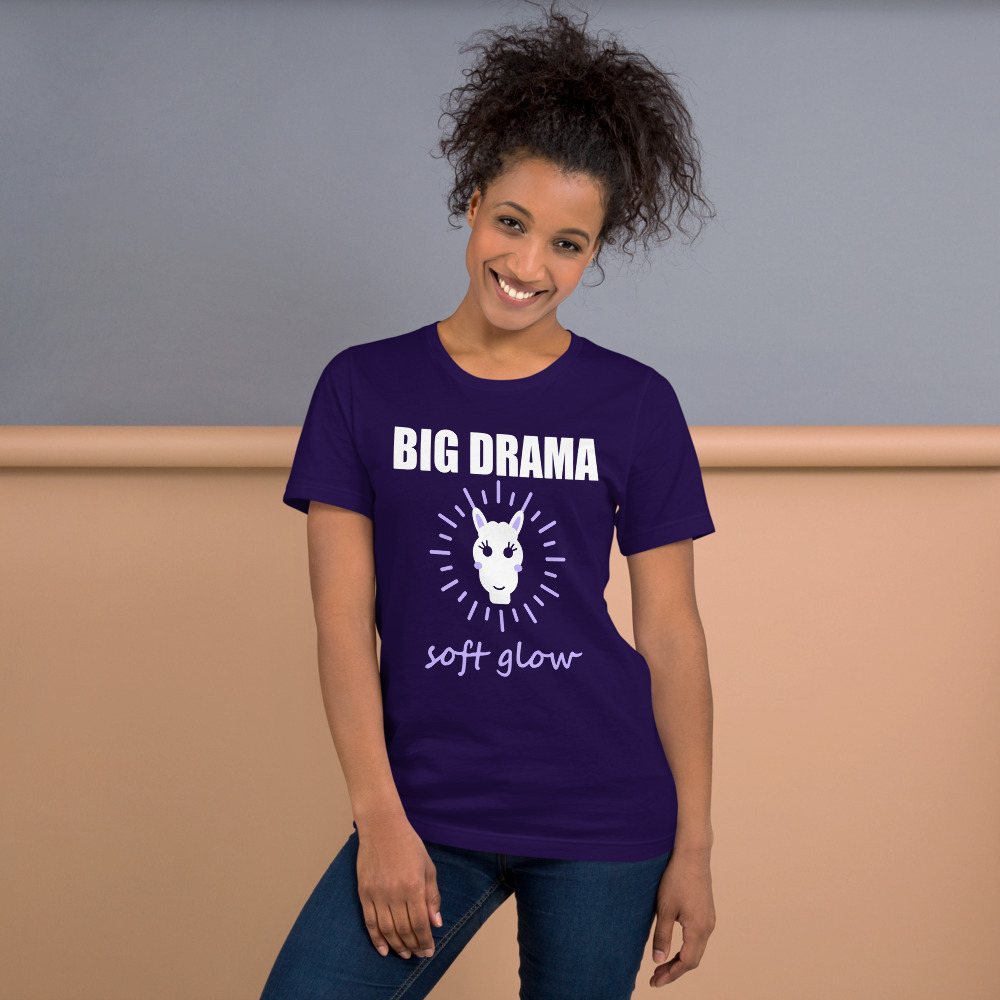 Al Drama Llama Big Drama, Soft Glow Drama Tee