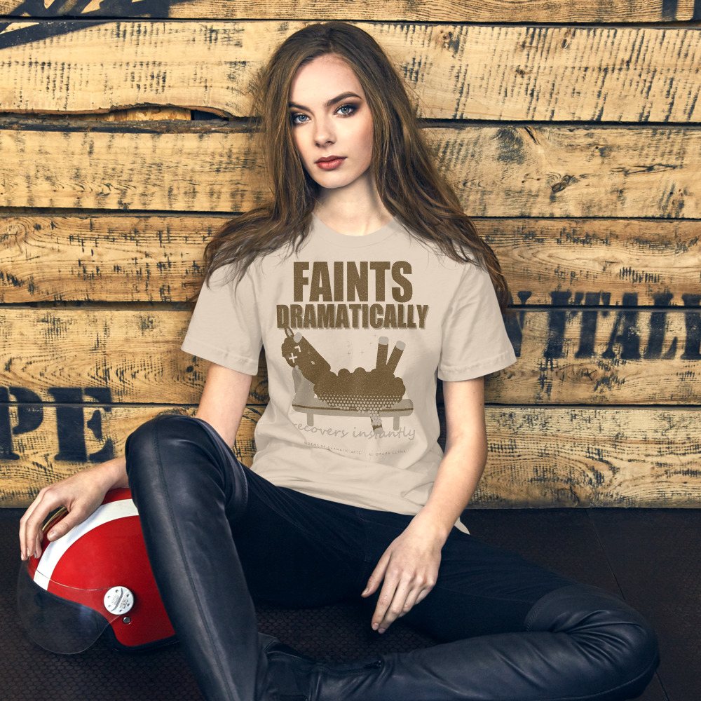 Al Drama Llama Faints Dramatically Recovers Instantly Llama Dept. Tee Front