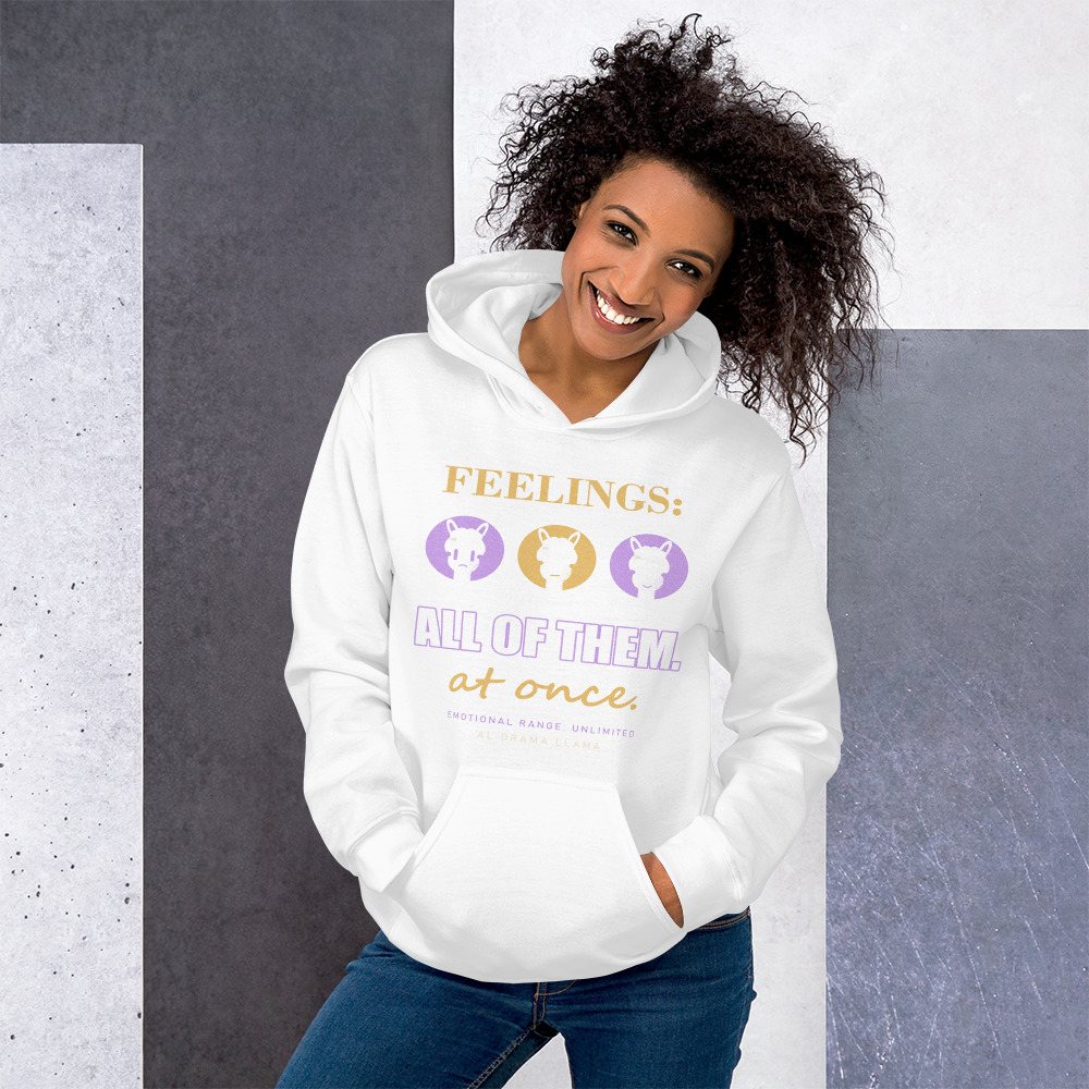 Al Drama Llama Feelings All Of Them Llama Dept. Hoodie