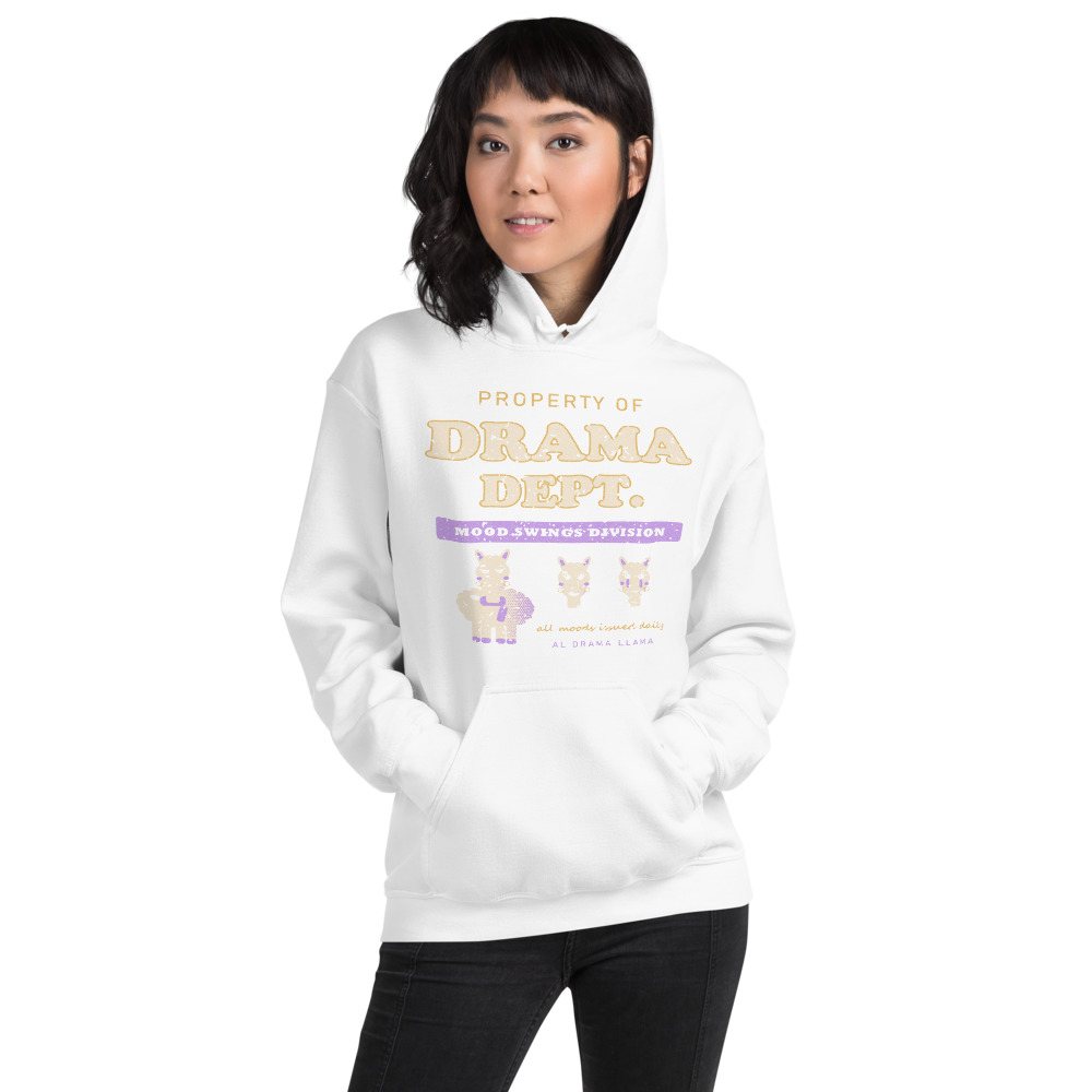 Al Drama Llama Property Of Drama Dept Llama Dept. Hoodie Front