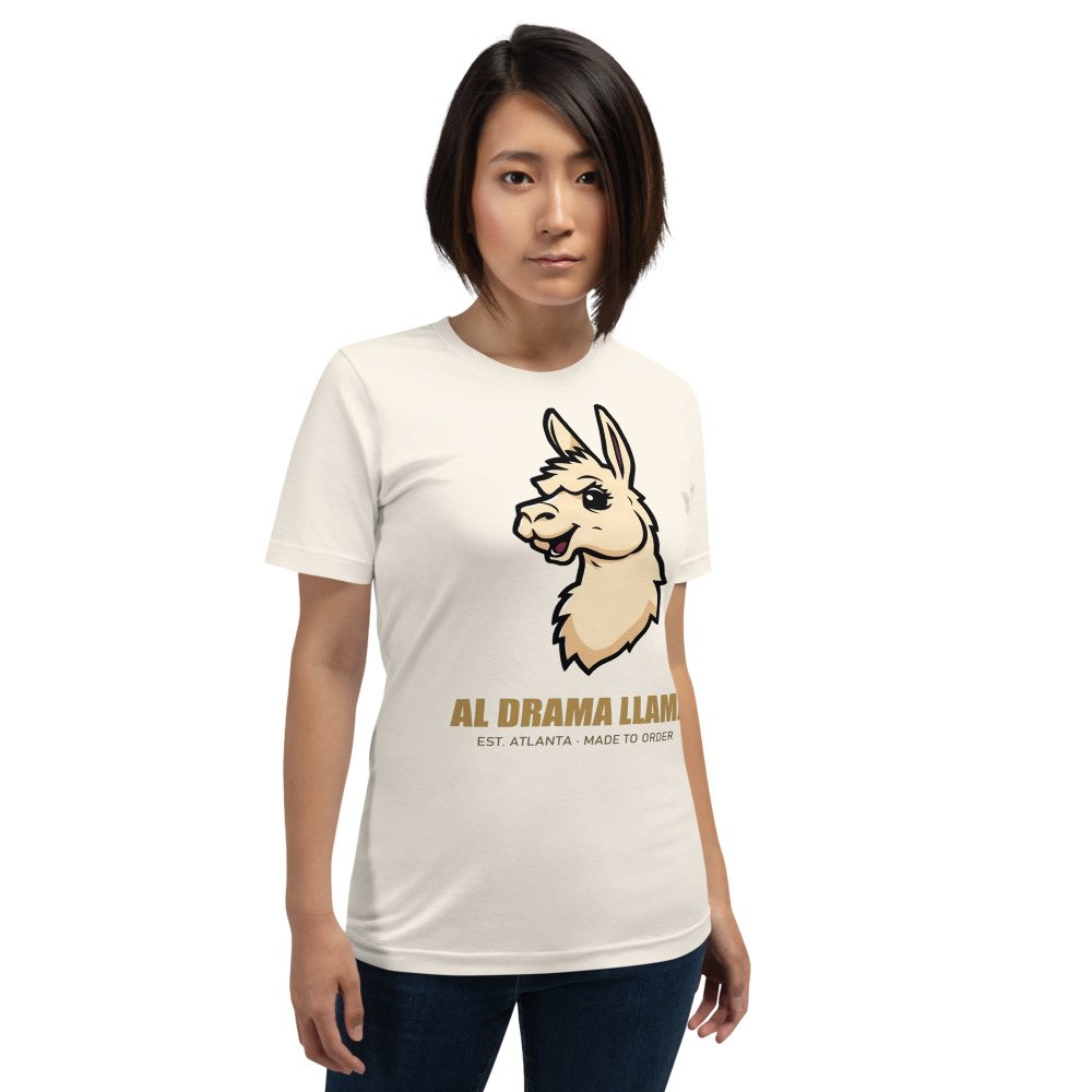 Al Drama Llama Real Logo Llama Dept. Tee Front