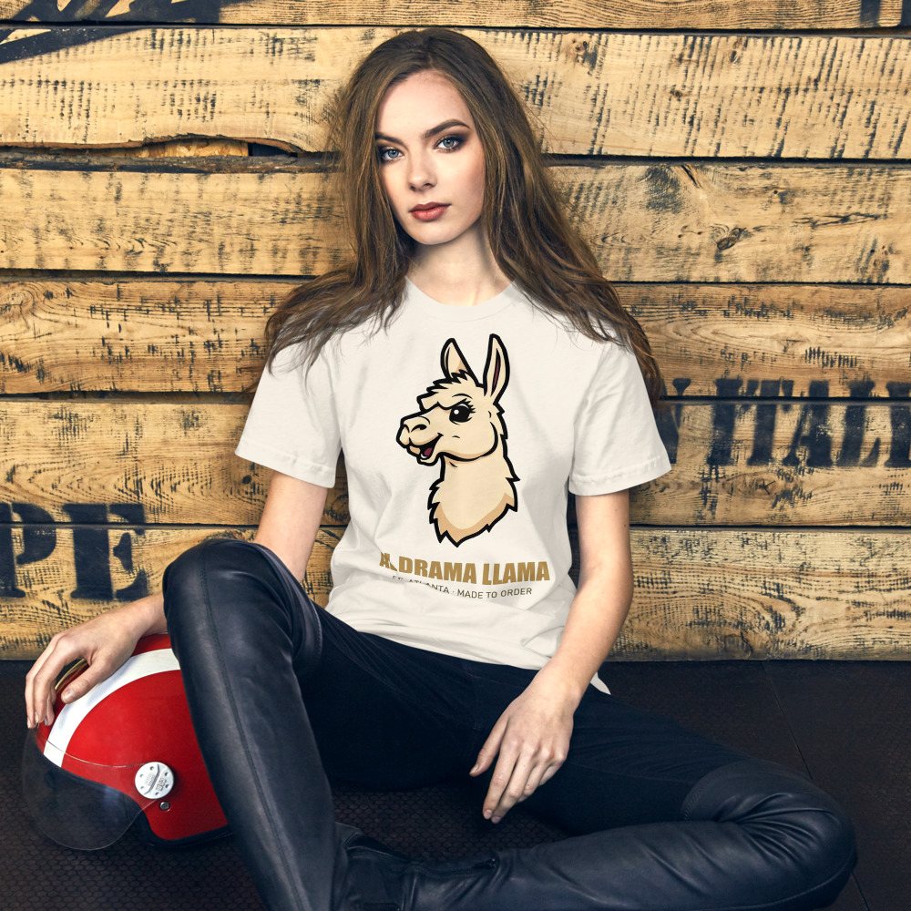 Al Drama Llama Real Logo Llama Dept. Tee Front