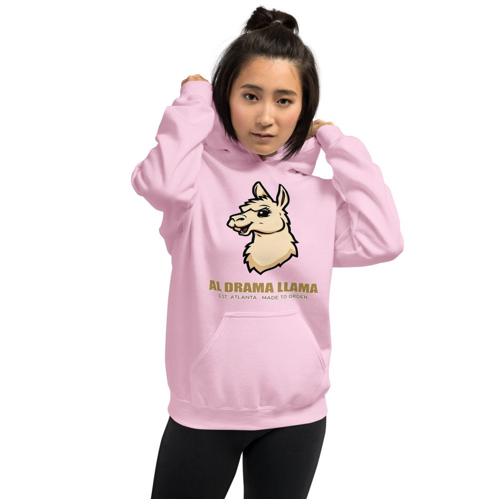 Al Drama Llama Real Logo Llama Dept. Hoodie Front