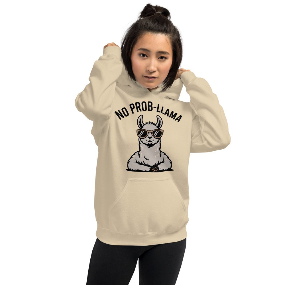 Al Drama Llama No Prob-Llama Hoodie Front