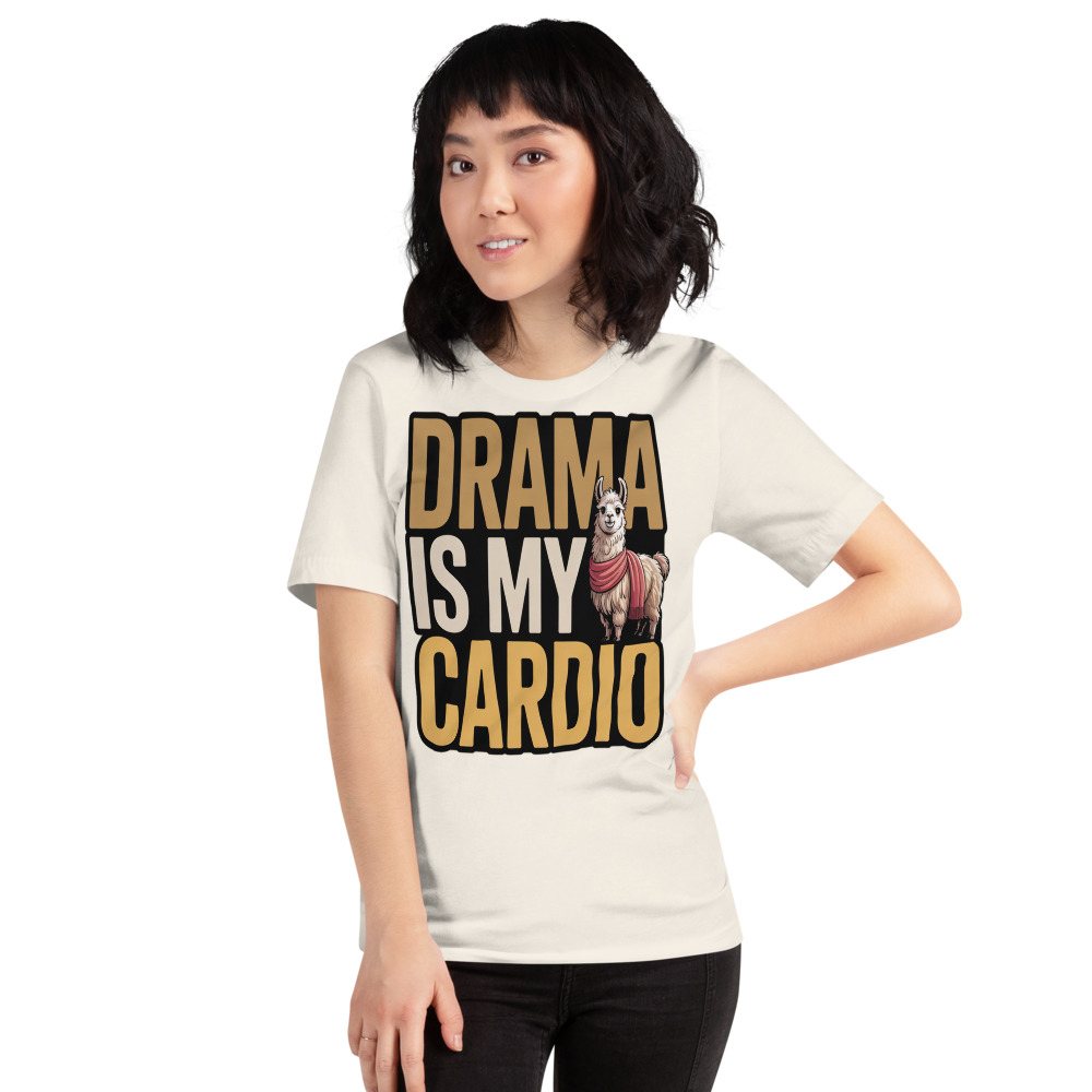 Al Drama Llama Drama Is My Cardio Tee Front