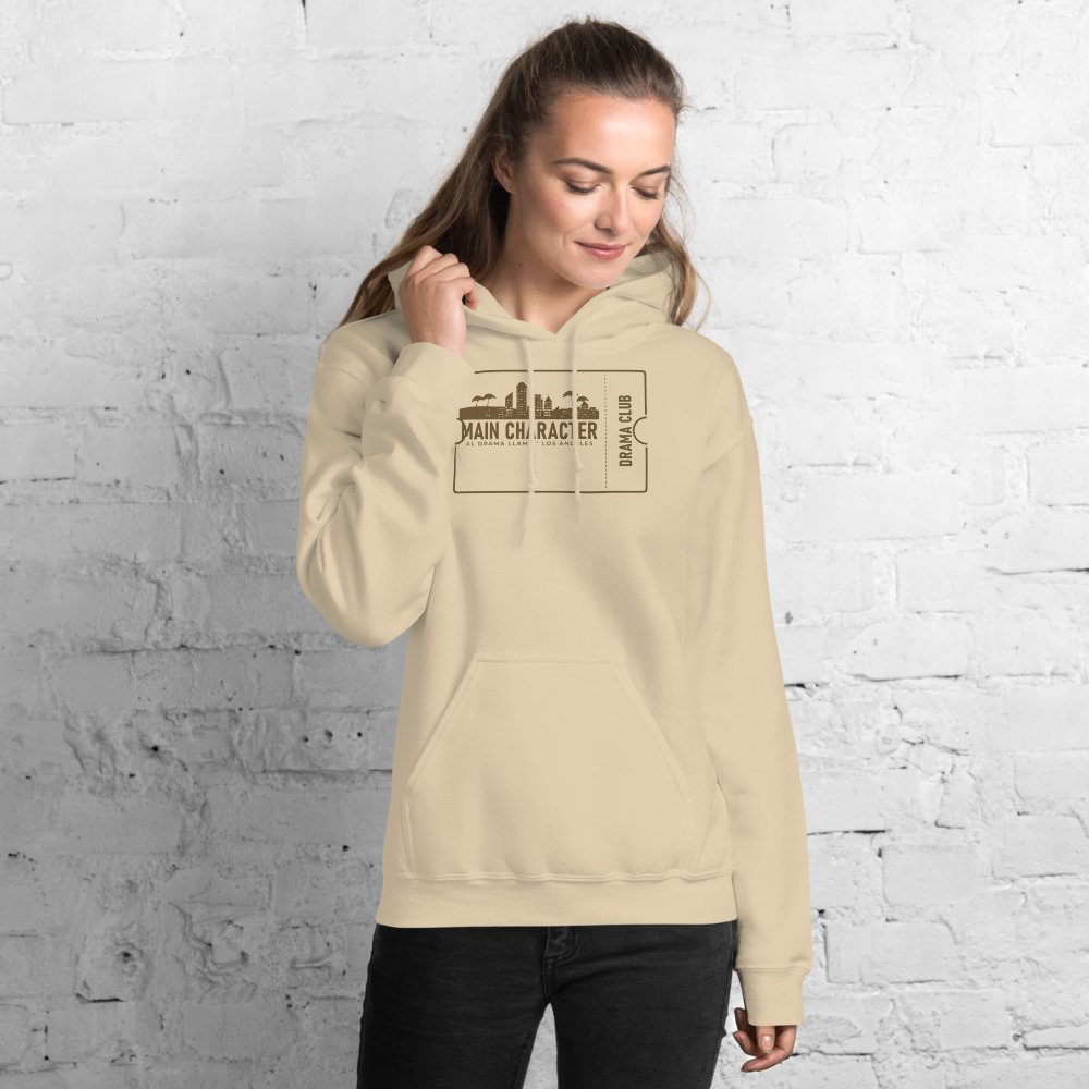 Al Drama Llama Main Character Ticket Hoodie in Sand