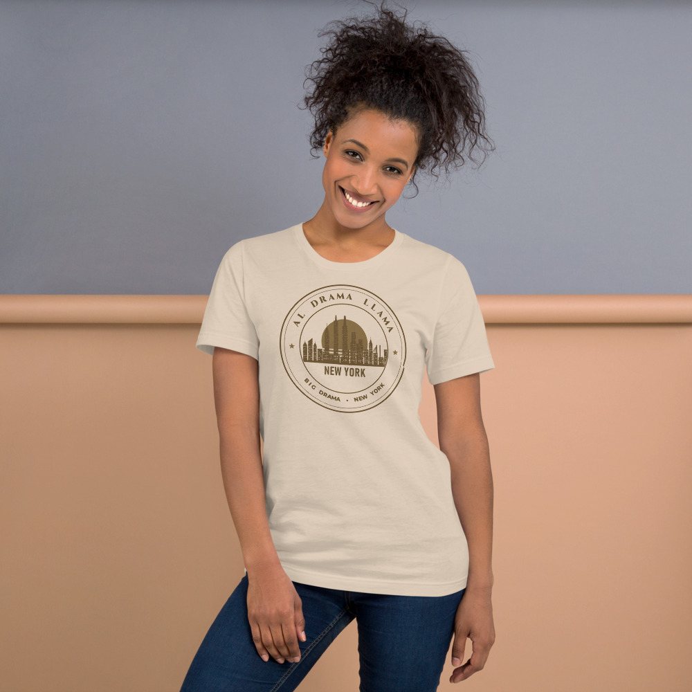 Al Drama Llama New York Crest Tee in Soft Cream