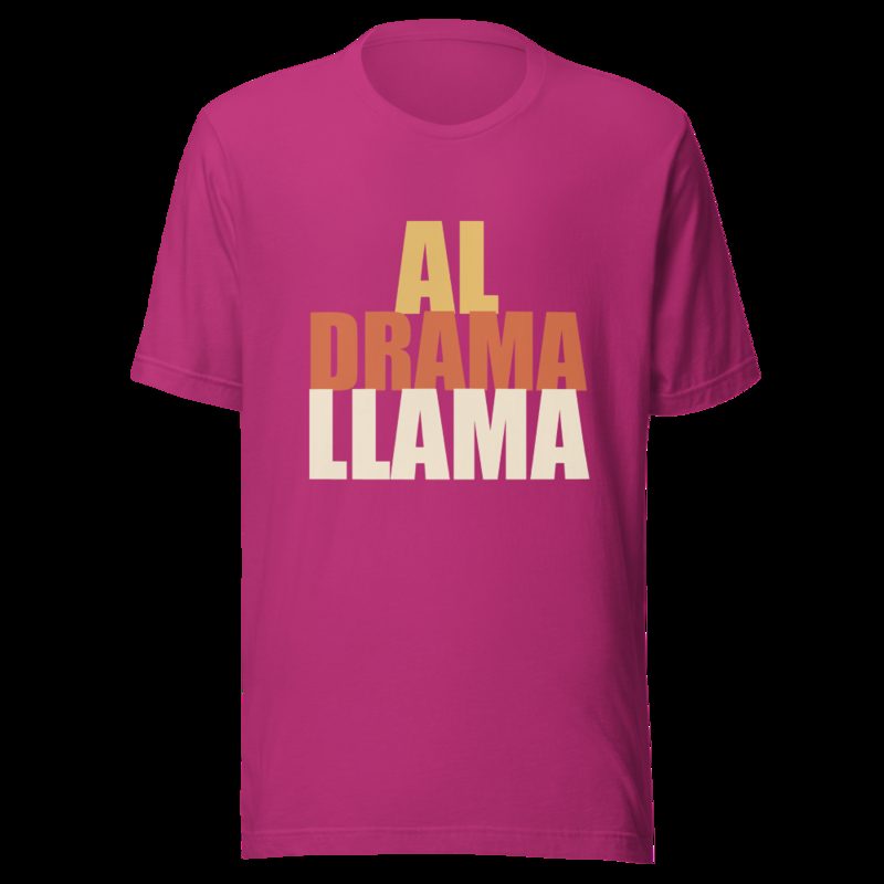 Al Drama Llama Stacked Tee Berry
