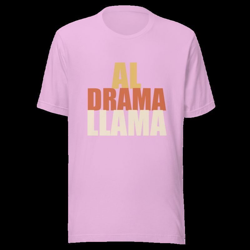 Al Drama Llama Stacked Tee Lilac