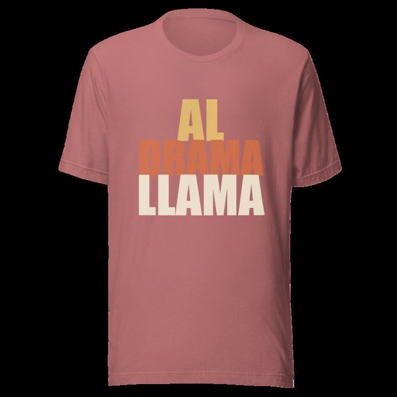 Al Drama Llama Stacked Tee Mauve