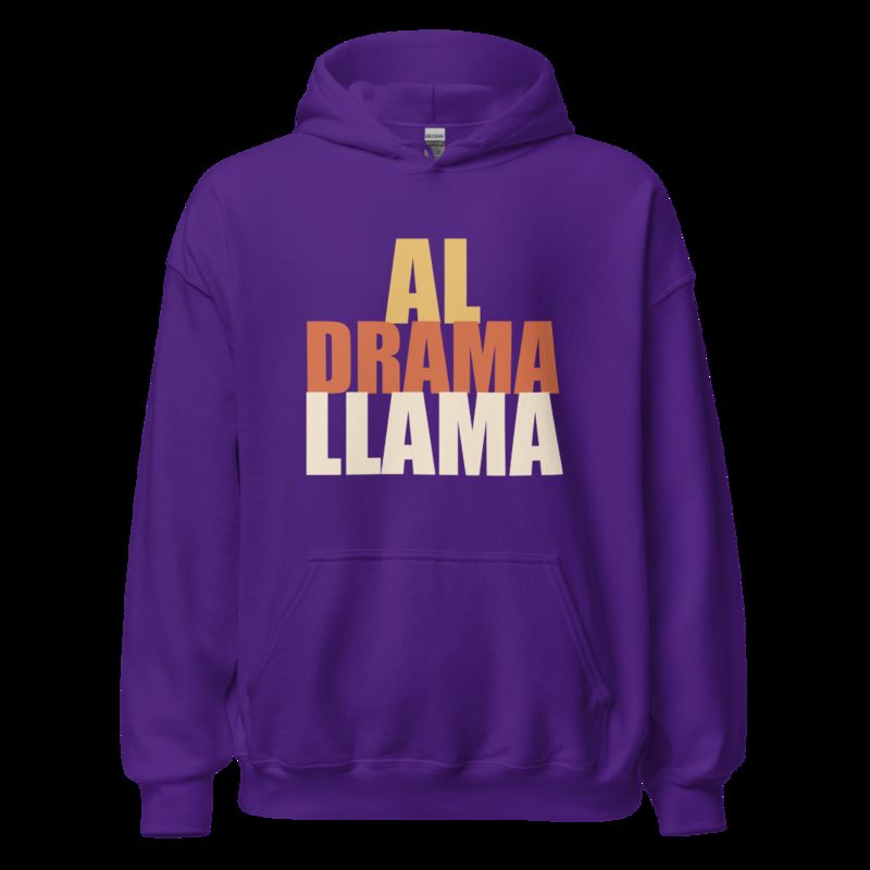Al Drama Llama Stacked Hoodie Purple