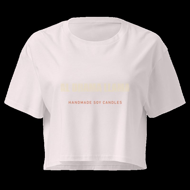 Al Drama Llama Wordmark Crop Top Orchid