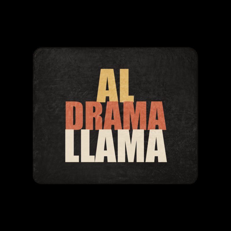 Al Drama Llama Stacked Sherpa Blanket Tan