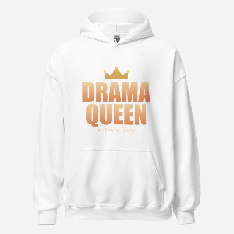Al Drama Llama Drama Queen Hoodie White