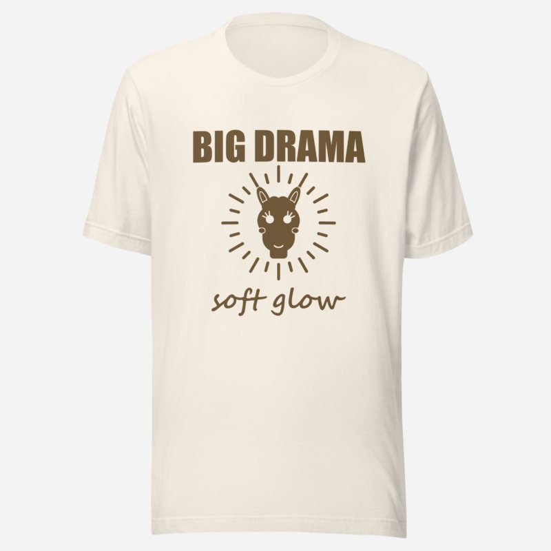 Al Drama Llama Big Drama, Soft Glow Drama Tee Vintage White