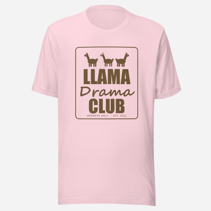 Al Drama Llama Llama Drama Club Drama Tee Soft Pink