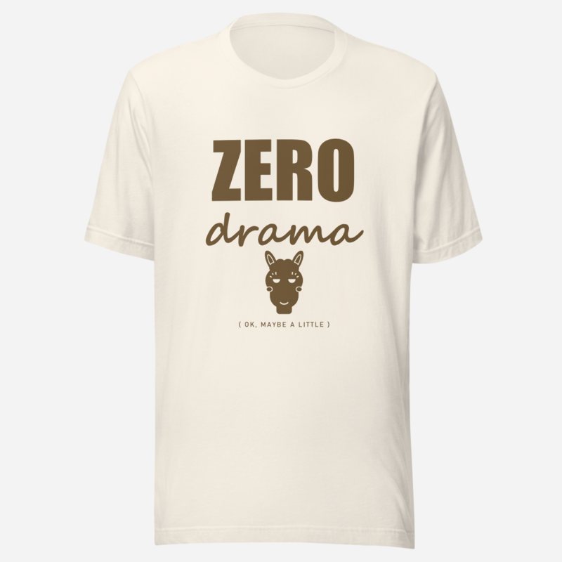 Al Drama Llama Zero Drama (ironic) Drama Tee Vintage White