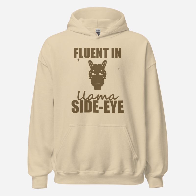 Al Drama Llama Fluent In Llama Side-Eye Comic Relief Hoodie
