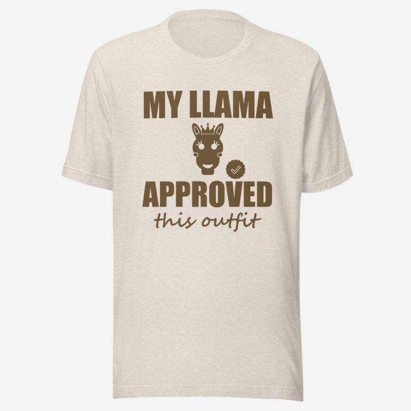 Al Drama Llama My Llama Approved This Outfit Comic Relief Tee Heather Dust
