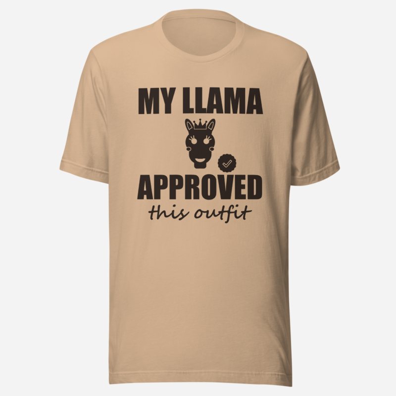 Al Drama Llama My Llama Approved This Outfit Comic Relief Tee in Tan