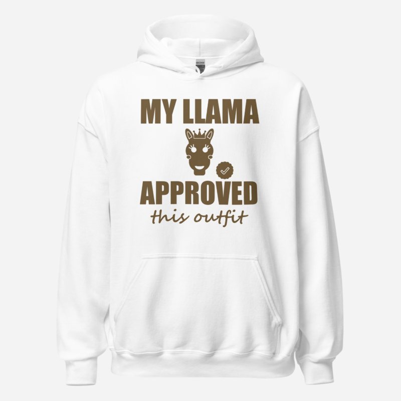 Al Drama Llama My Llama Approved This Outfit Comic Relief Hoodie White