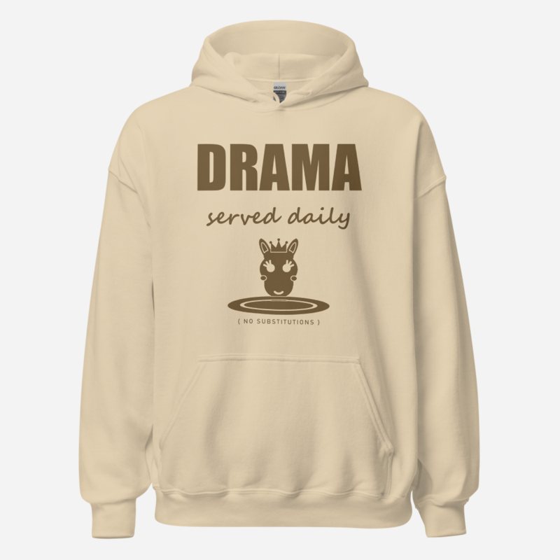 Al Drama Llama Drama Served Daily Comic Relief Hoodie