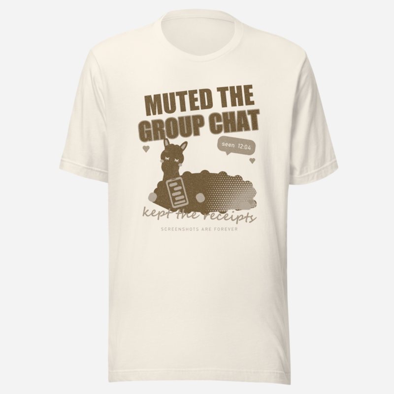Al Drama Llama Muted The Group Chat Llama Dept. Tee in Vintage White