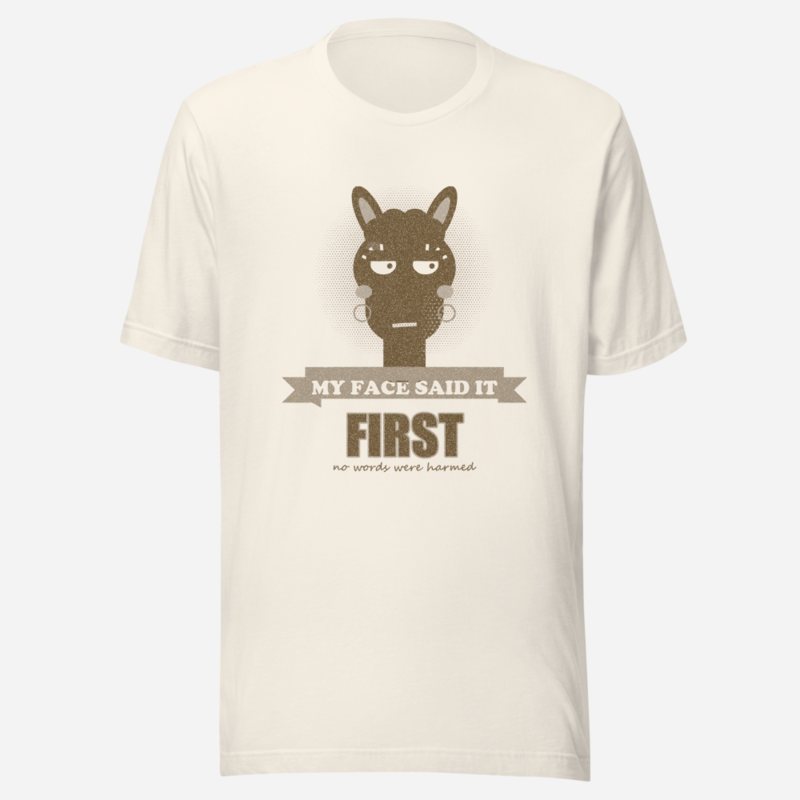 Al Drama Llama My Face Said It First Llama Dept. Tee in Vintage White
