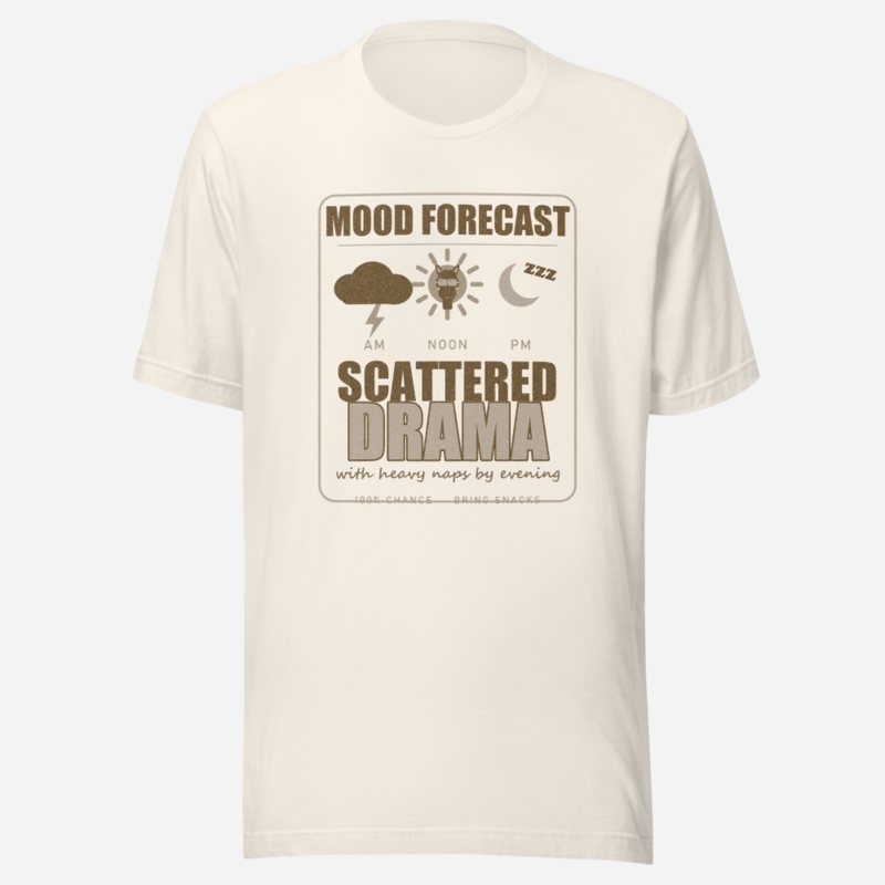 Al Drama Llama Mood Forecast Scattered Drama Llama Dept. Tee