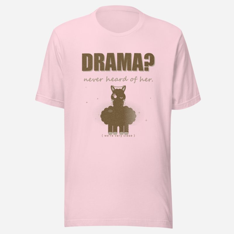Al Drama Llama Drama Never Heard Of Her Llama Dept. Tee in Soft Pink
