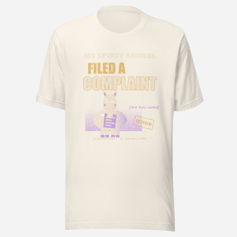 Al Drama Llama My Spirit Animal Filed Complaint Llama Dept. Tee Vintage White