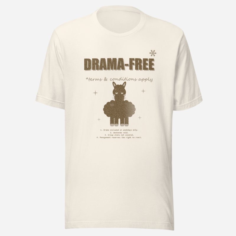 Al Drama Llama Drama-Free Terms Apply Llama Dept. Tee