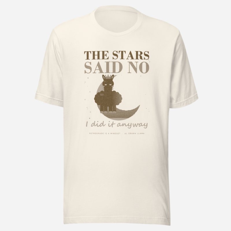 Al Drama Llama The Stars Said No Llama Dept. Tee in Vintage White