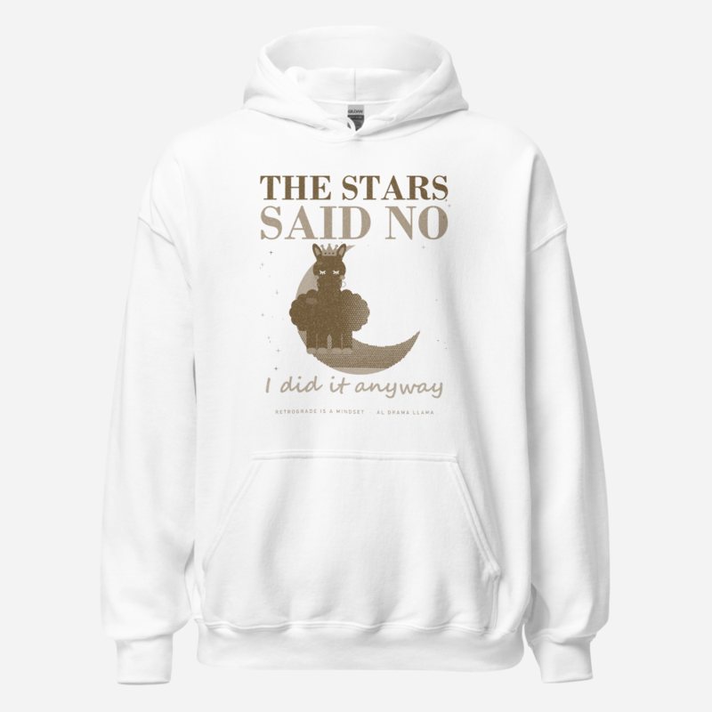 Al Drama Llama The Stars Said No Llama Dept. Hoodie in White