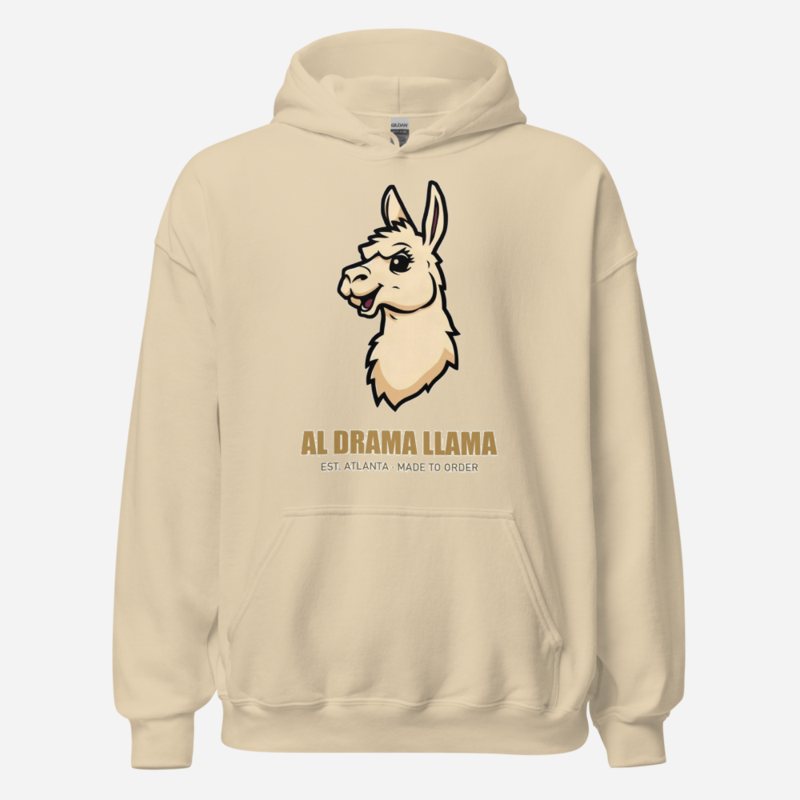 Al Drama Llama Real Logo Llama Dept. Hoodie Sand