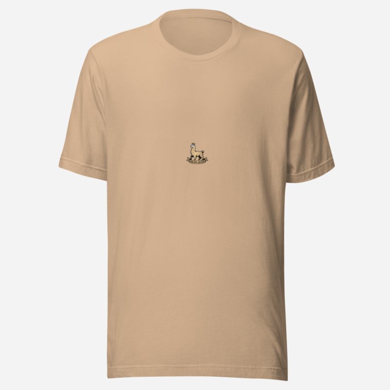 Al Drama Llama Heraldic Crest Tee Tan