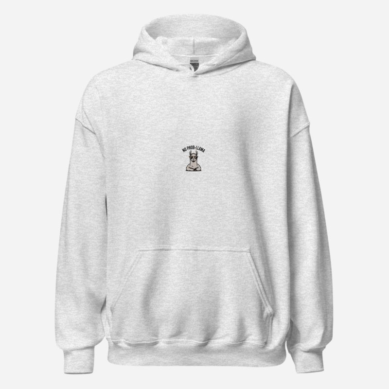 Al Drama Llama No Prob-Llama Hoodie Ash