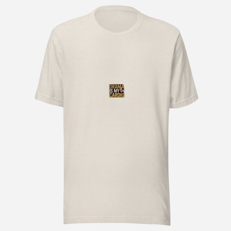 Al Drama Llama Drama Is My Cardio Tee Heather Dust