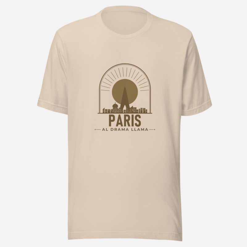Al Drama Llama Paris Skyline Tee Soft Cream