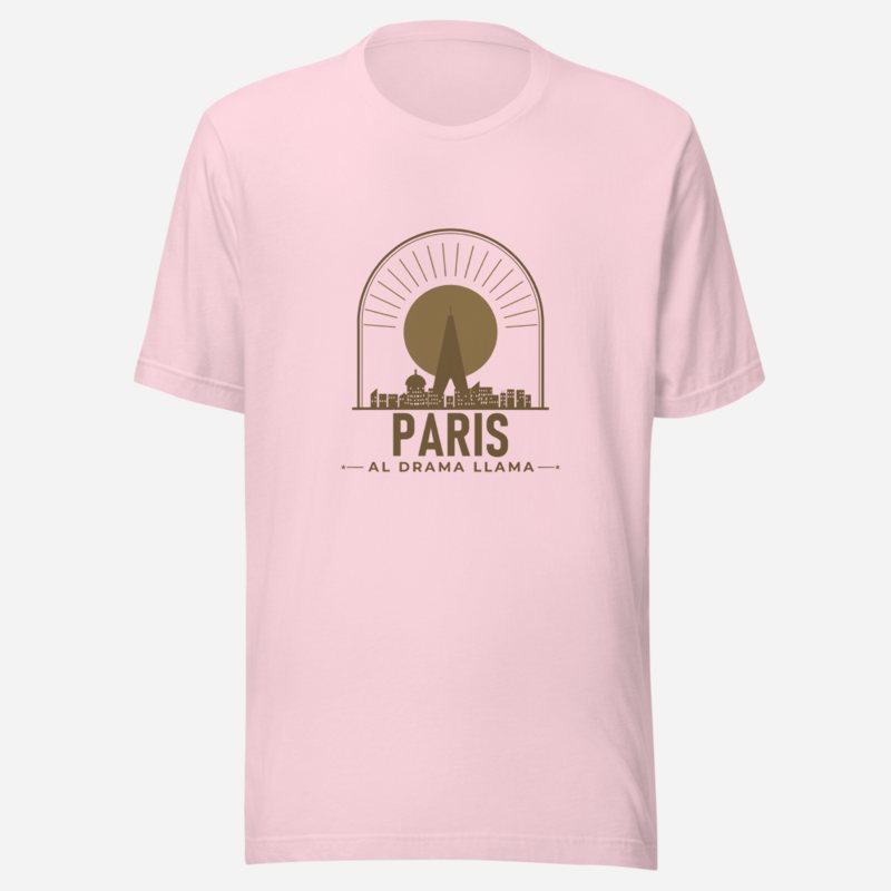 Al Drama Llama Paris Skyline Tee Soft Pink