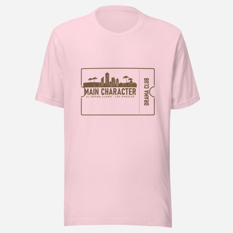 Al Drama Llama Main Character Ticket Tee Soft Pink